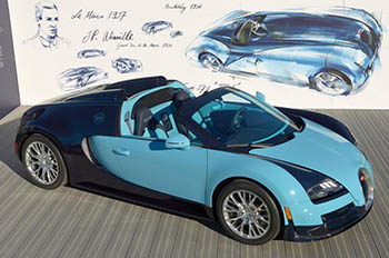 Bugatti продемонстрировал модифицированный Veyron на «Конкурсе элегантности»